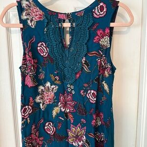 Teal Sleveless Blouse